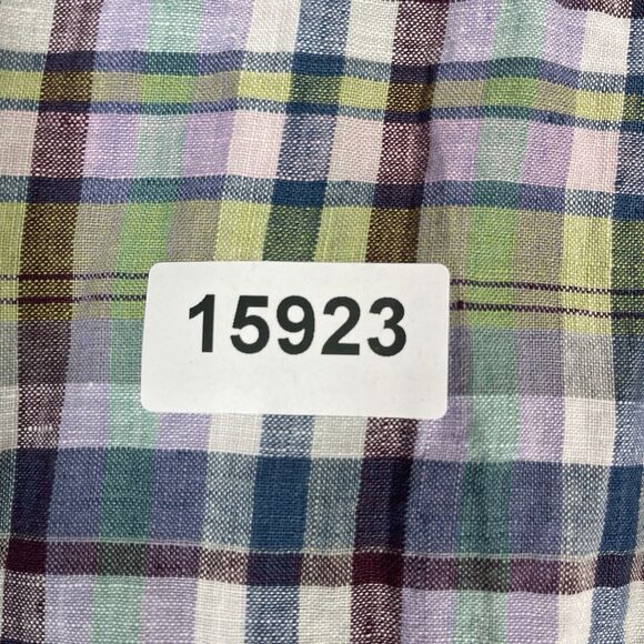 Canterbury Of New Zealand Shirt Mens 2XL Multicolor‎ Plaid Shirt Sleeve Linen - Picture 12 of 12